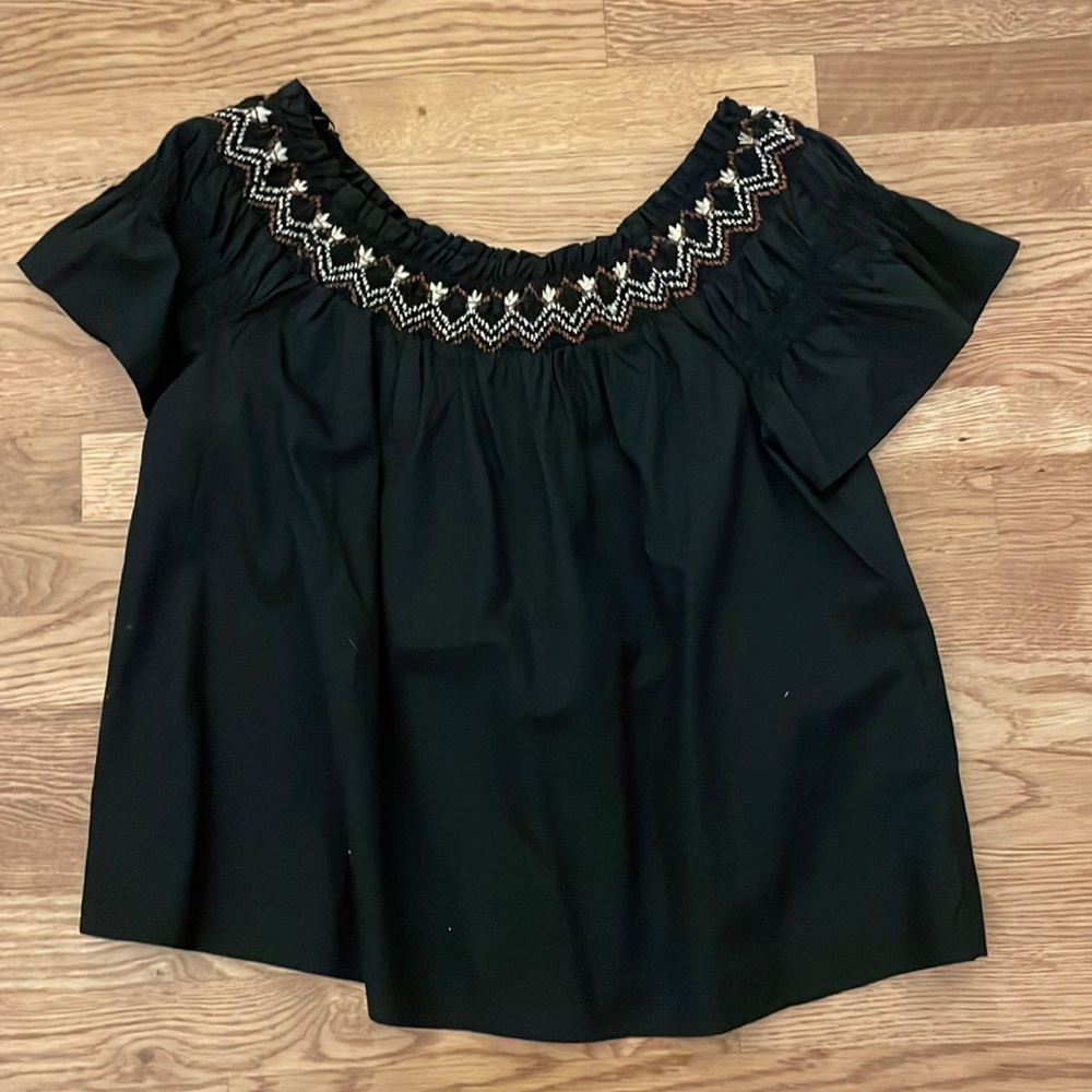 Smocked Off-the-Shoulder Top